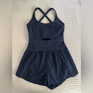Navy Free People Movement Righteous Runsie Romper